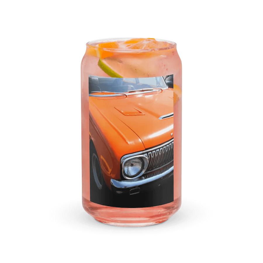 Orange Pop Vintage Car-Inspired Can-Shaped Glass product image (7)