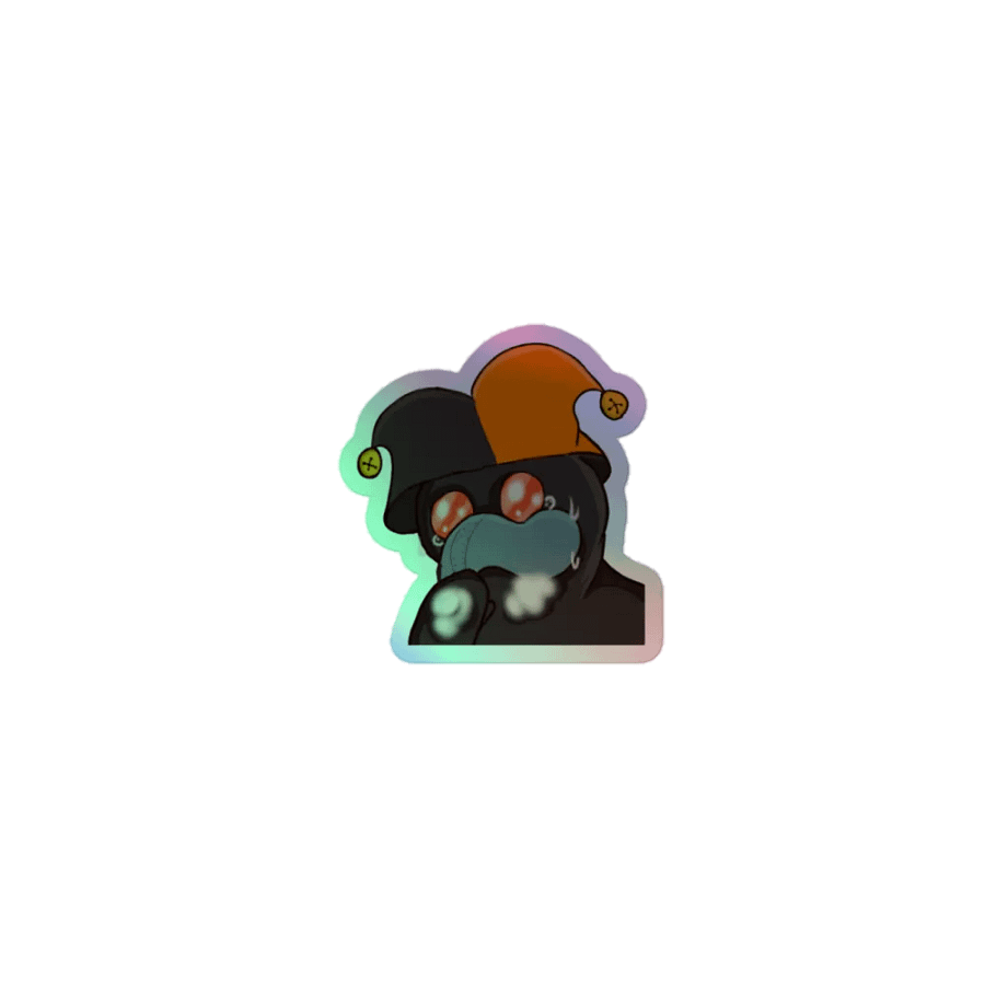 Coughing Plague Jester Holographic Sticker Set product image (2)