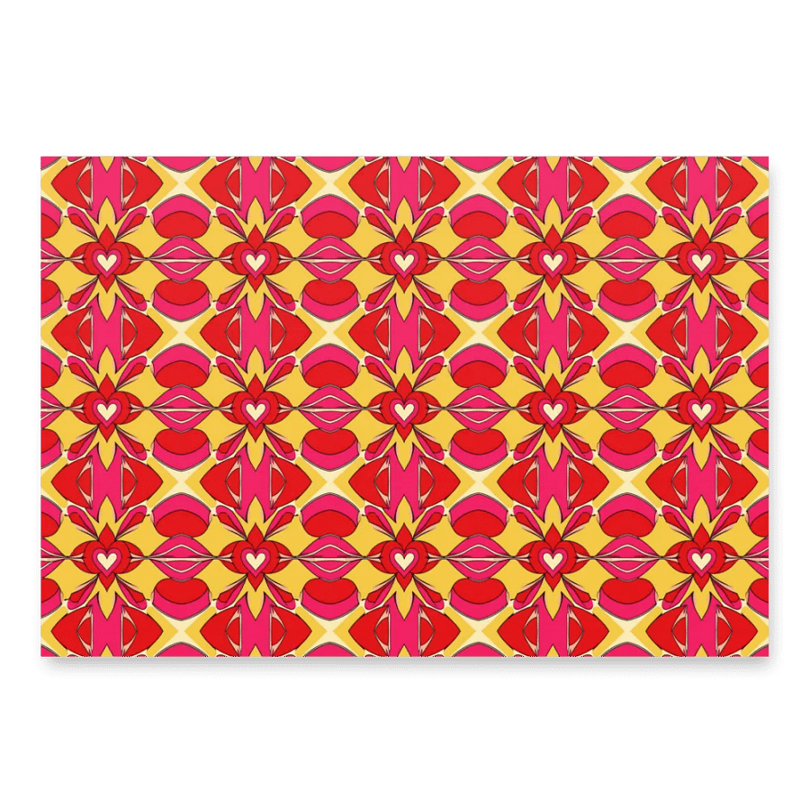 Valentine Vibrant Heart Symphony Wrapping Paper product image (1)