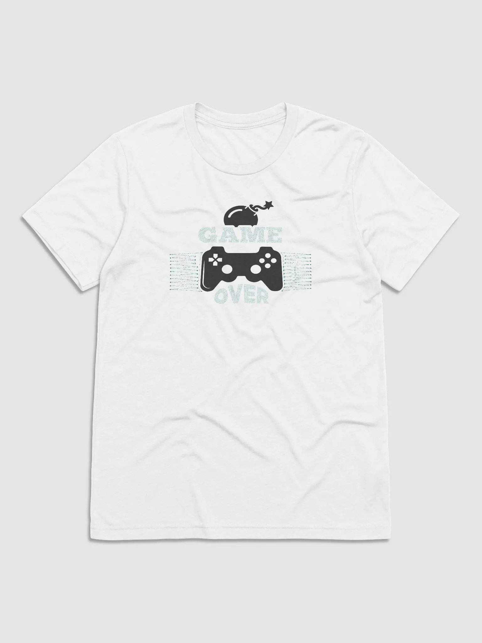 Game Over Gamer Pixelated Gaming Whale T-Shirt product image (1)