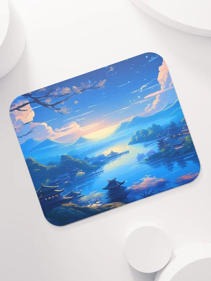 Azure Blossom Small Mouse Pad (7 x 9) product image (2)