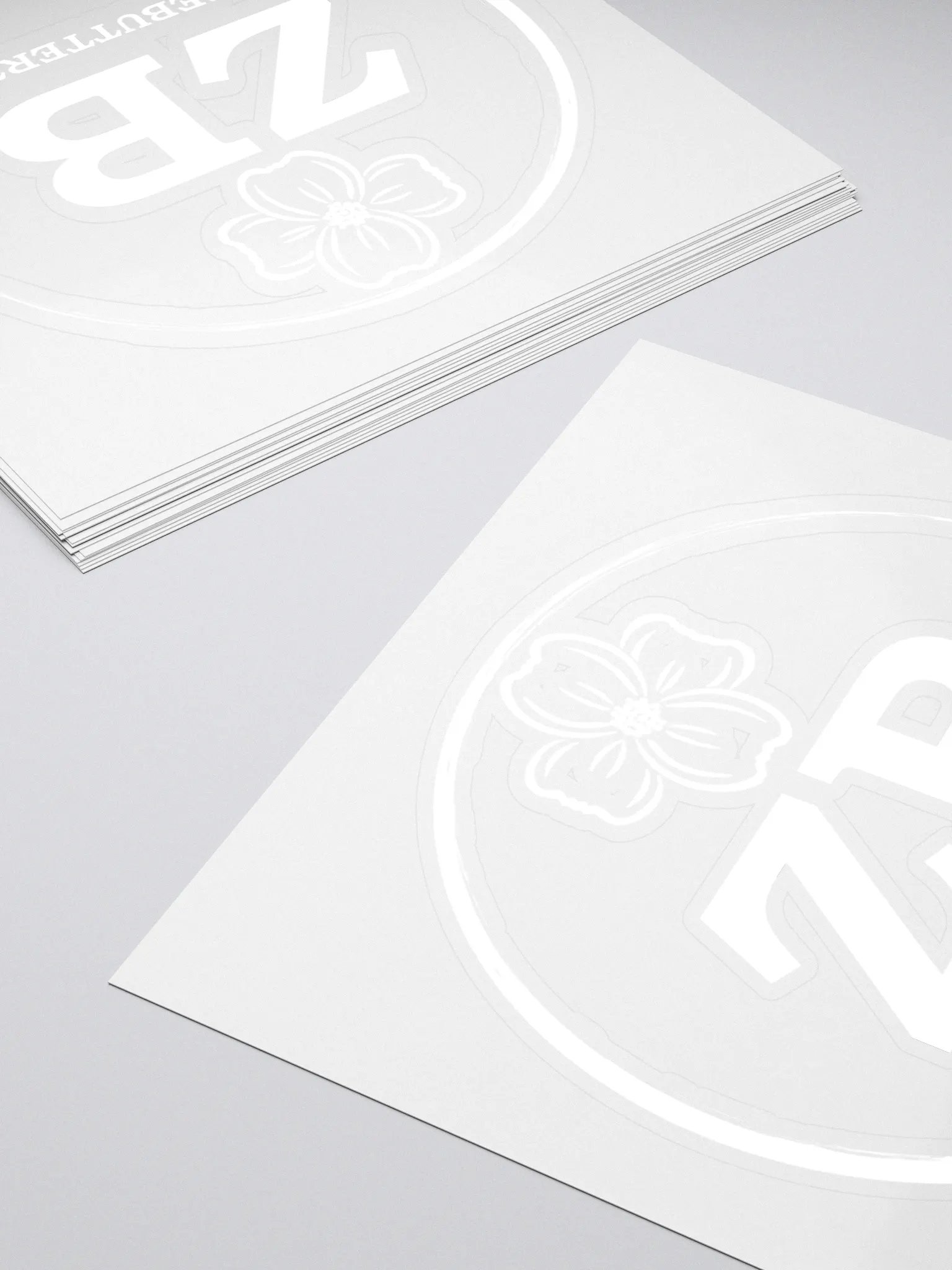 BUTTERZ logo white sticker product image (4)