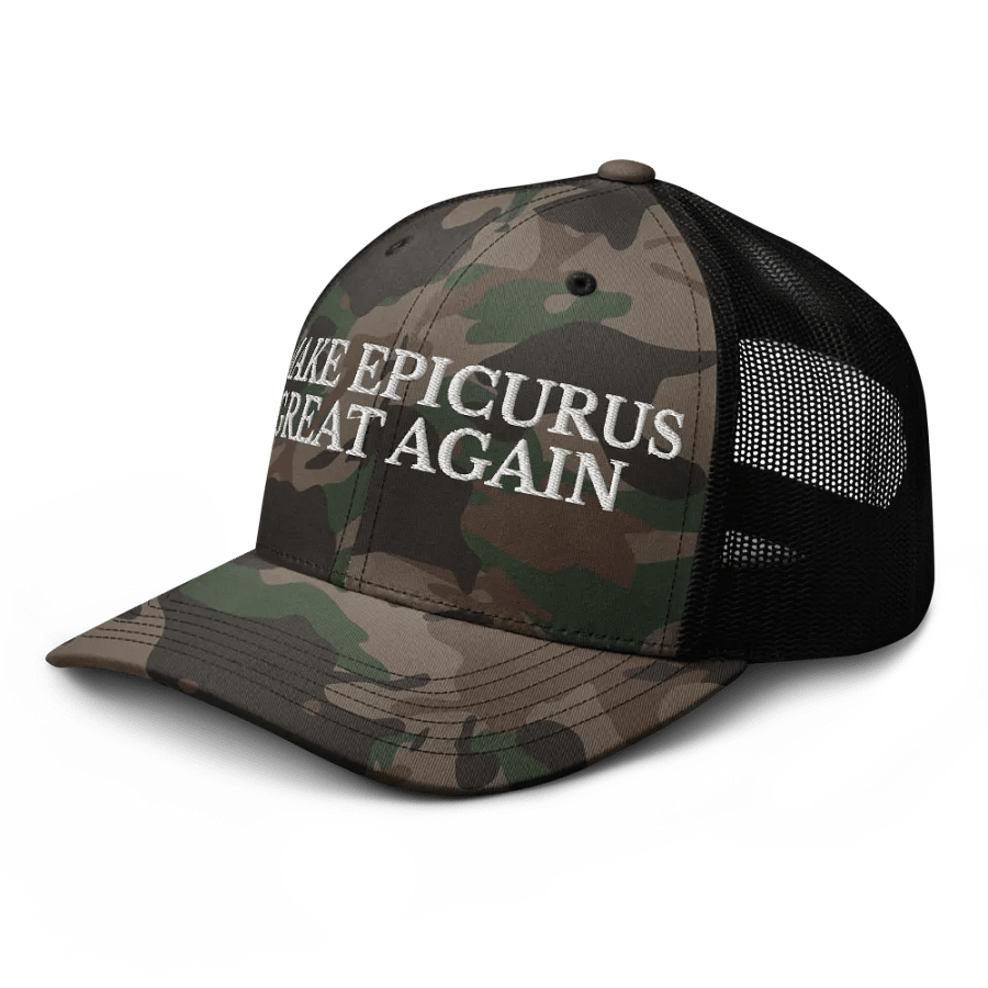 Make Epicurus Great Again (Otto Cap Camouflage Trucker Hat) product image (2)