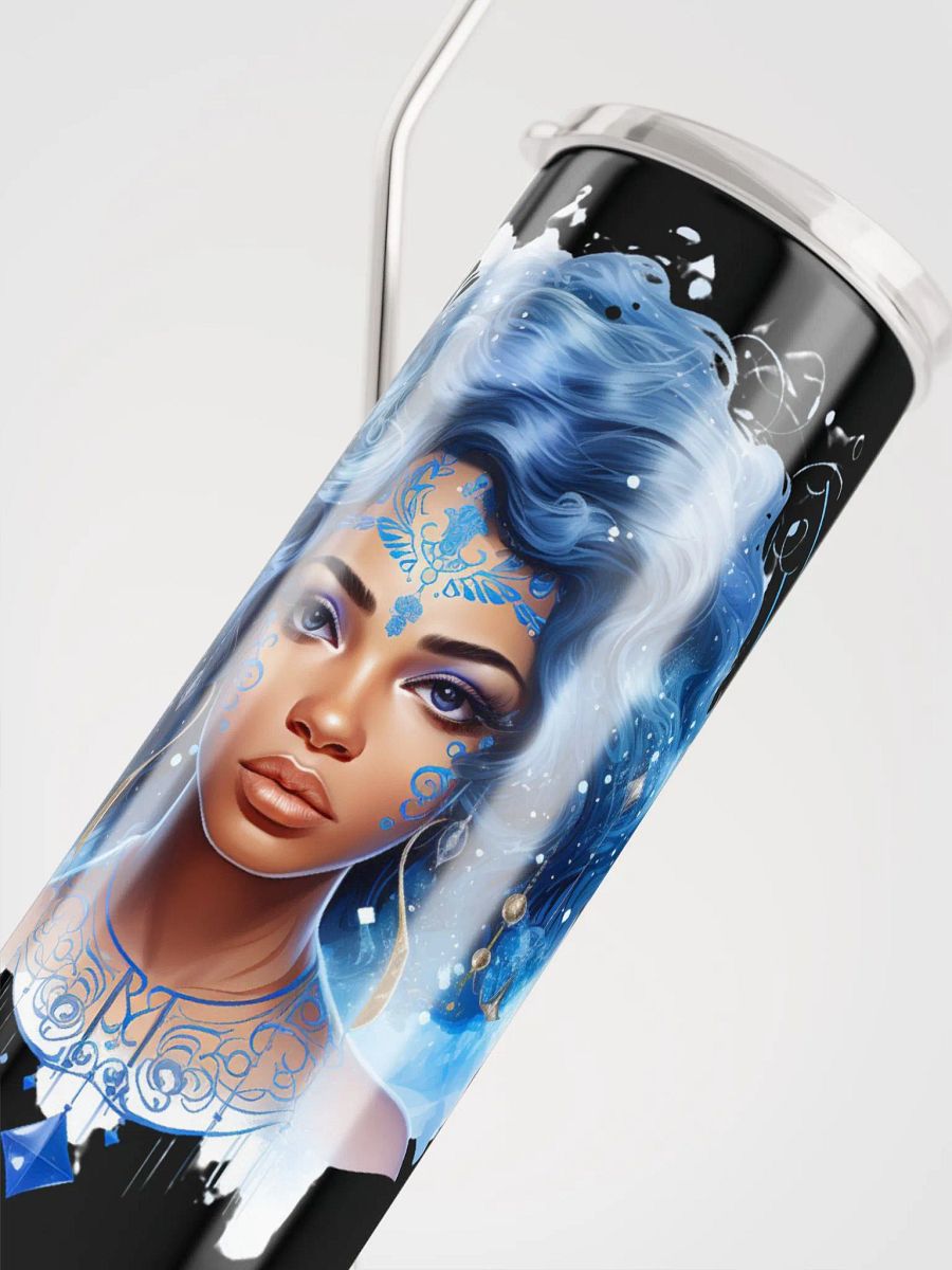 Aquarius Sparkling Blue Stainless Steel Tumbler: Embrace Celestial Charm! ♒💙 product image (5)