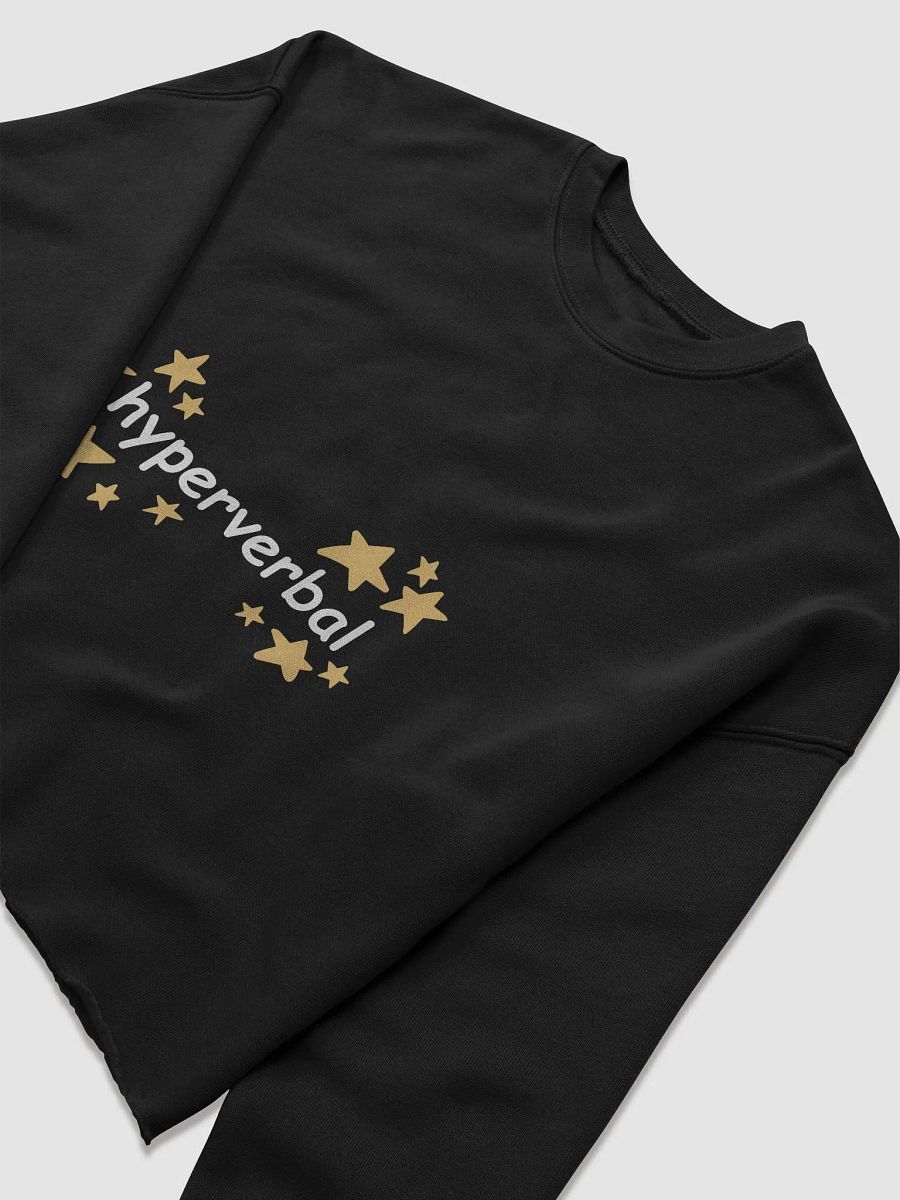 hyperverbal (comic sans with stars) women's fleece crop sweatshirt product image (5)