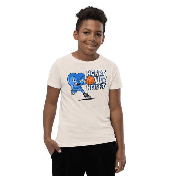 Youth Blue Heart Over Height T-Shirt product image (1)