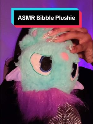 ASMR with the bibble plushie 💜🩵 #asmr #plushie #asmrtriggers #asmrfyp #sleepsounds #relaxingvideos #blueyeti 