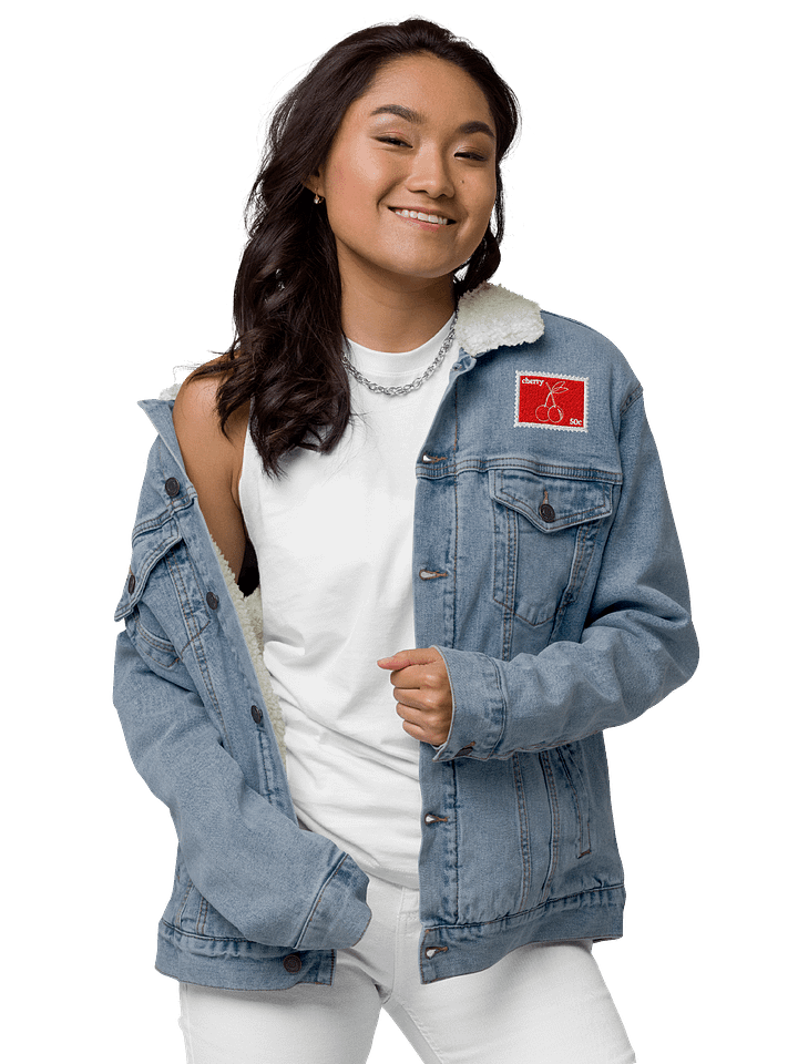 Cherry Sherpa Denim Jacket product image (1)