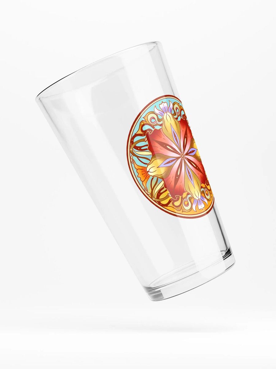 Crimson Floral Mandala - Pint Glass product image (4)
