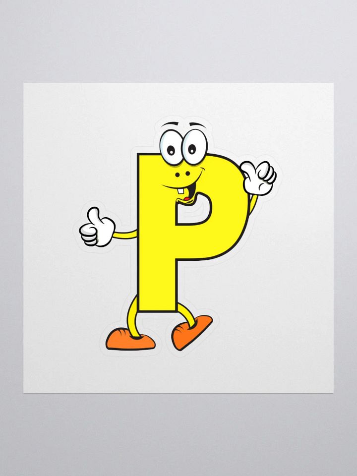 P Letter Cartoon Character Sticker product image (3)