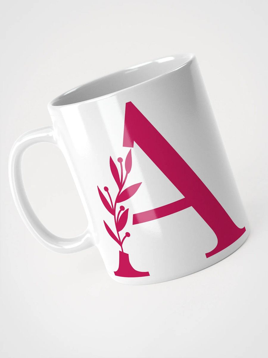 Aesthetic Foliage White Mug (Red) product image (3)