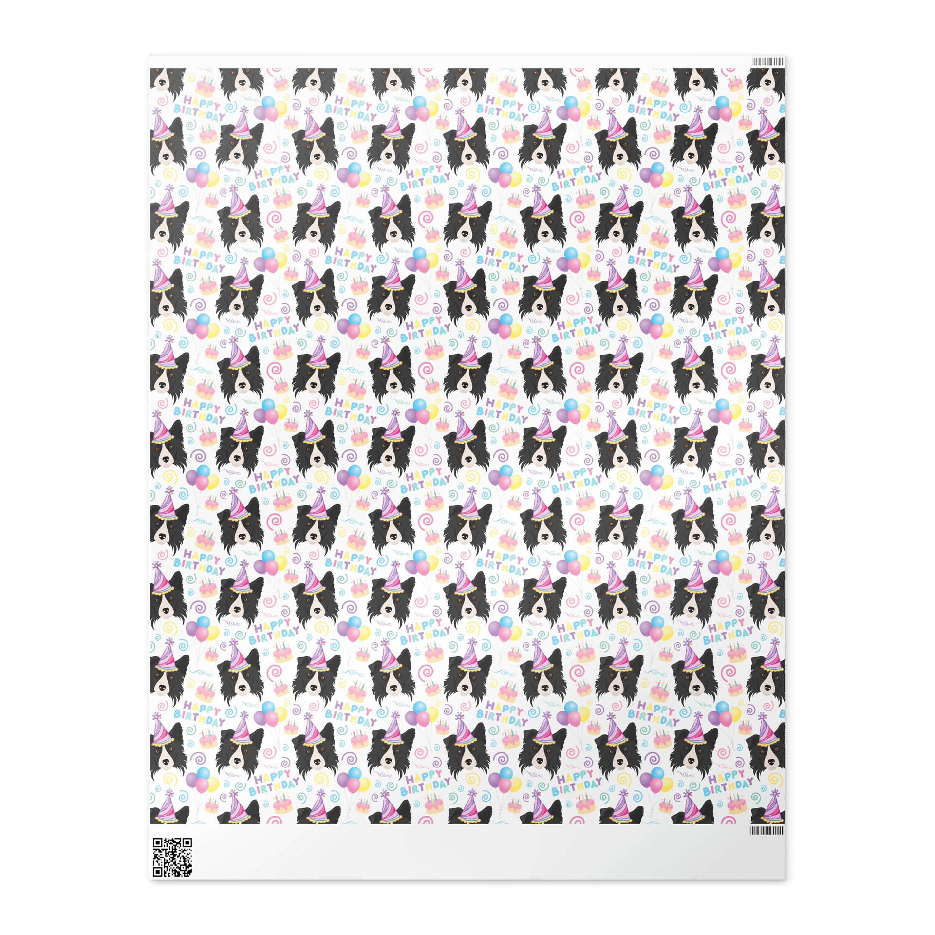 Border Collie Birthday Wrapping Paper product image (4)