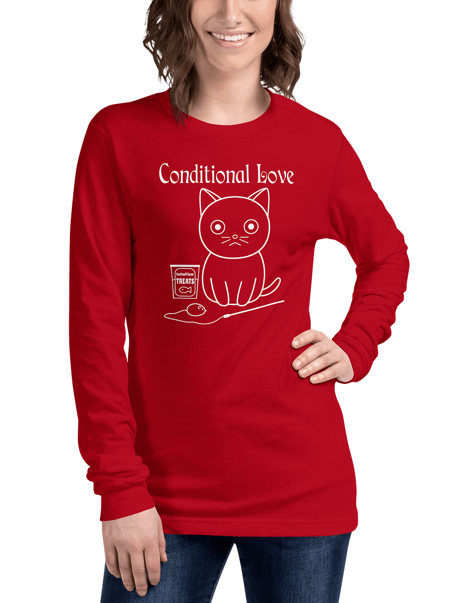 Conditional Love Unisex Long Sleeve Tee, White Print product image (3)