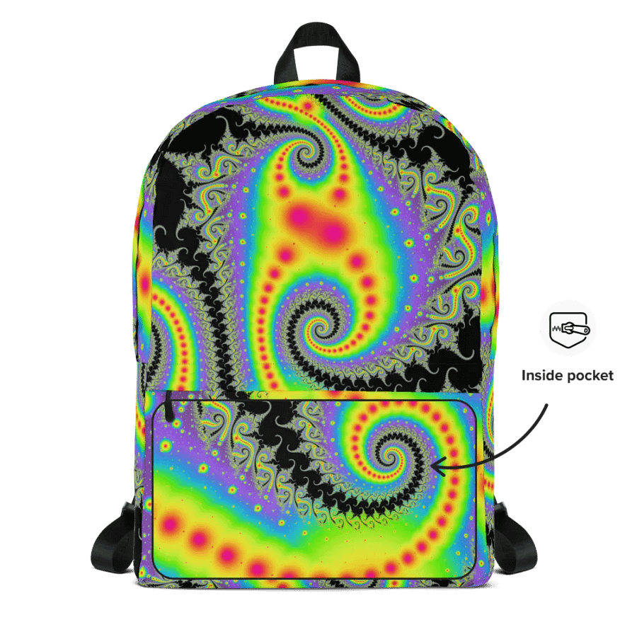 Fractal Bike Rave backpack - Fluorescent Nebula product image (4)