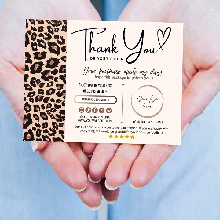 Leopard - Thank You Card Template product image (2)