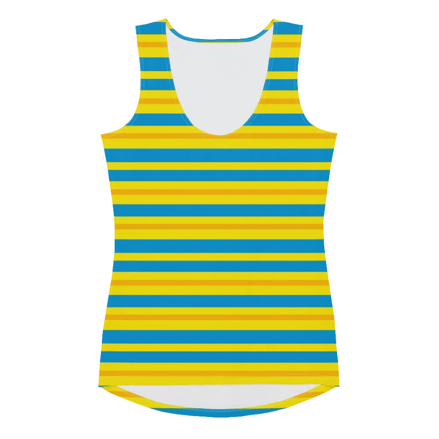 Cobalt Topaz Gold Striped Women's Tank Top product image (3)