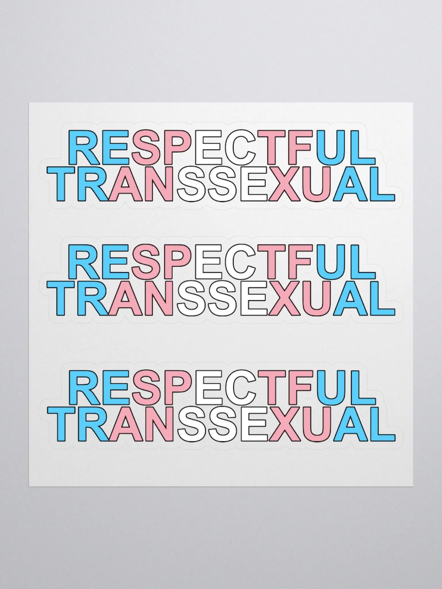 Respectful Transsexual Stickers product image (1)