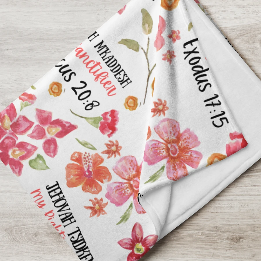 White Floral Names Of God Blanket product image (6)