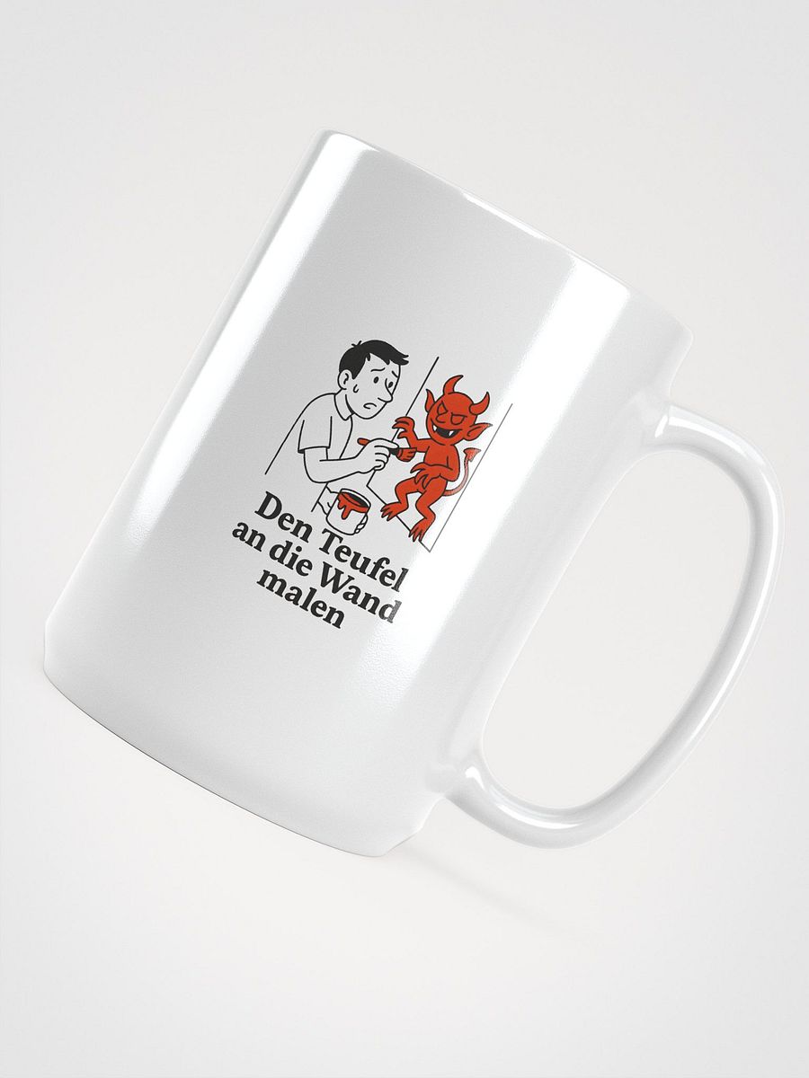 Den Teufel an die Wand malen To paint the devil on the wall mug by dark aplhabet product image (4)