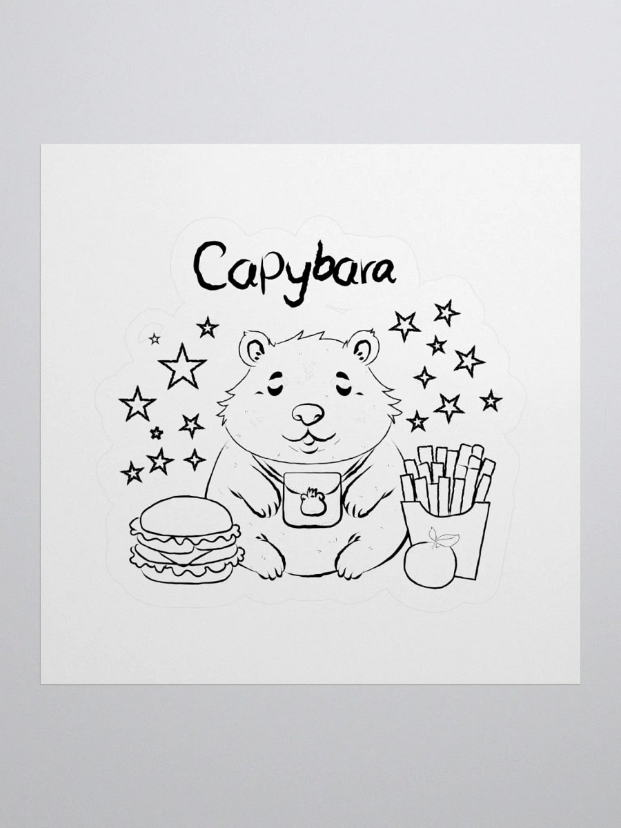 Capybara's Lunch Break Kiss Cut Stickers product image (3)
