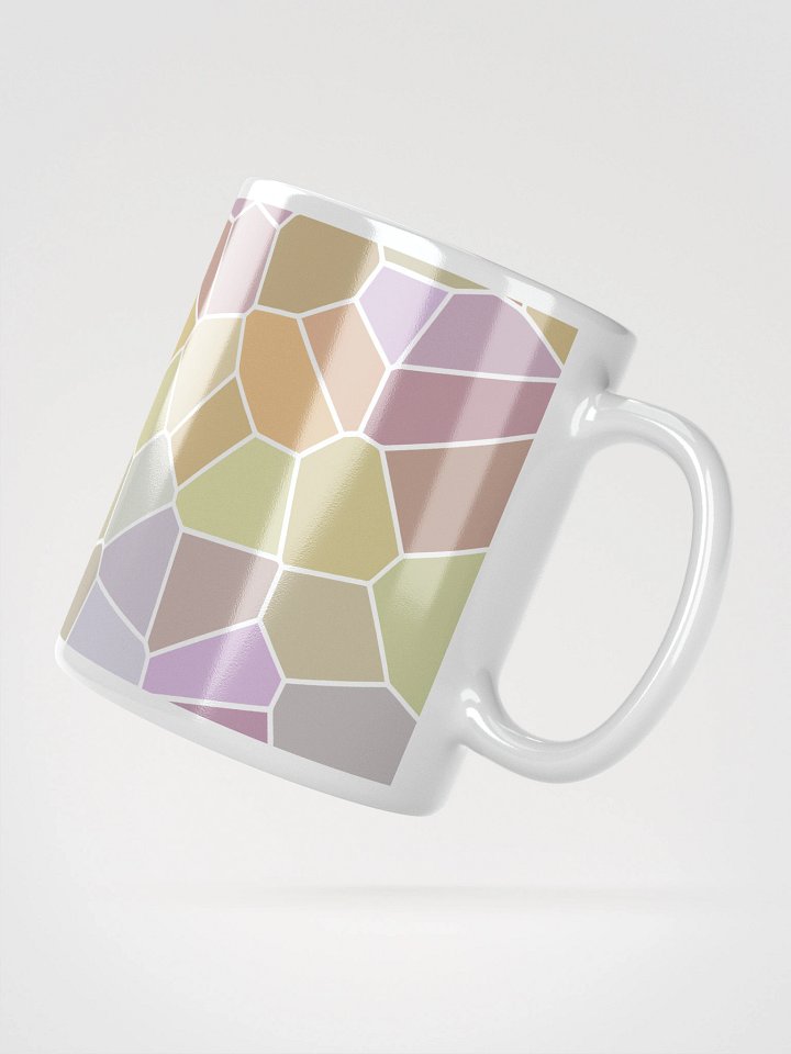 Mug Blanc Mozaïque Duna - Design Géométrique Rétro Chic - Cadeau Déco product image (2)