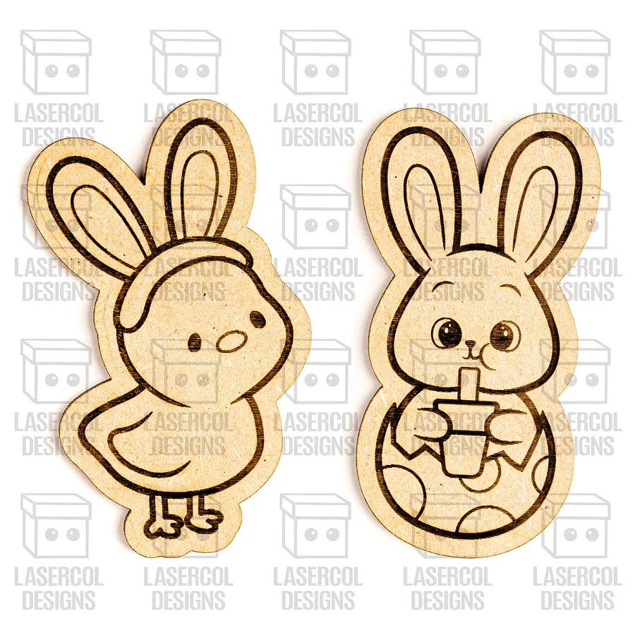 Easter Bunny Paint Kit DIY Cut Outs Set 6 - Laser Cut Files product image (5)