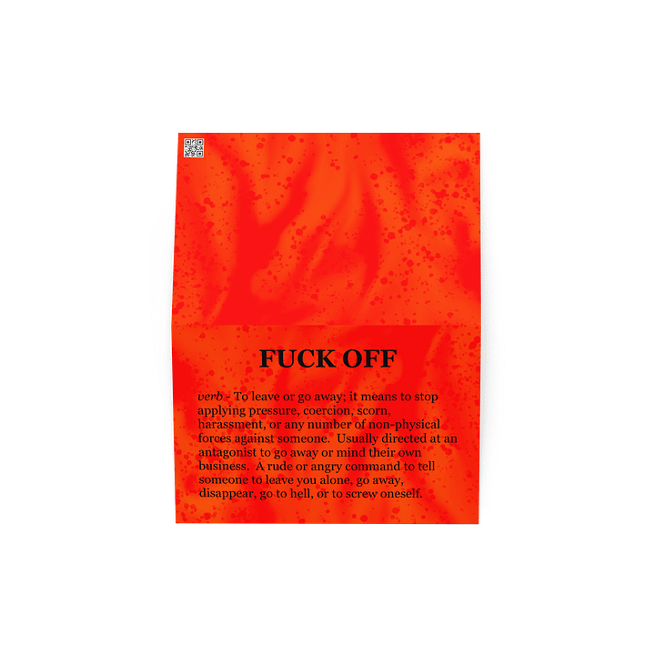 Definition of Fuck Off Greeting Card product image (2)