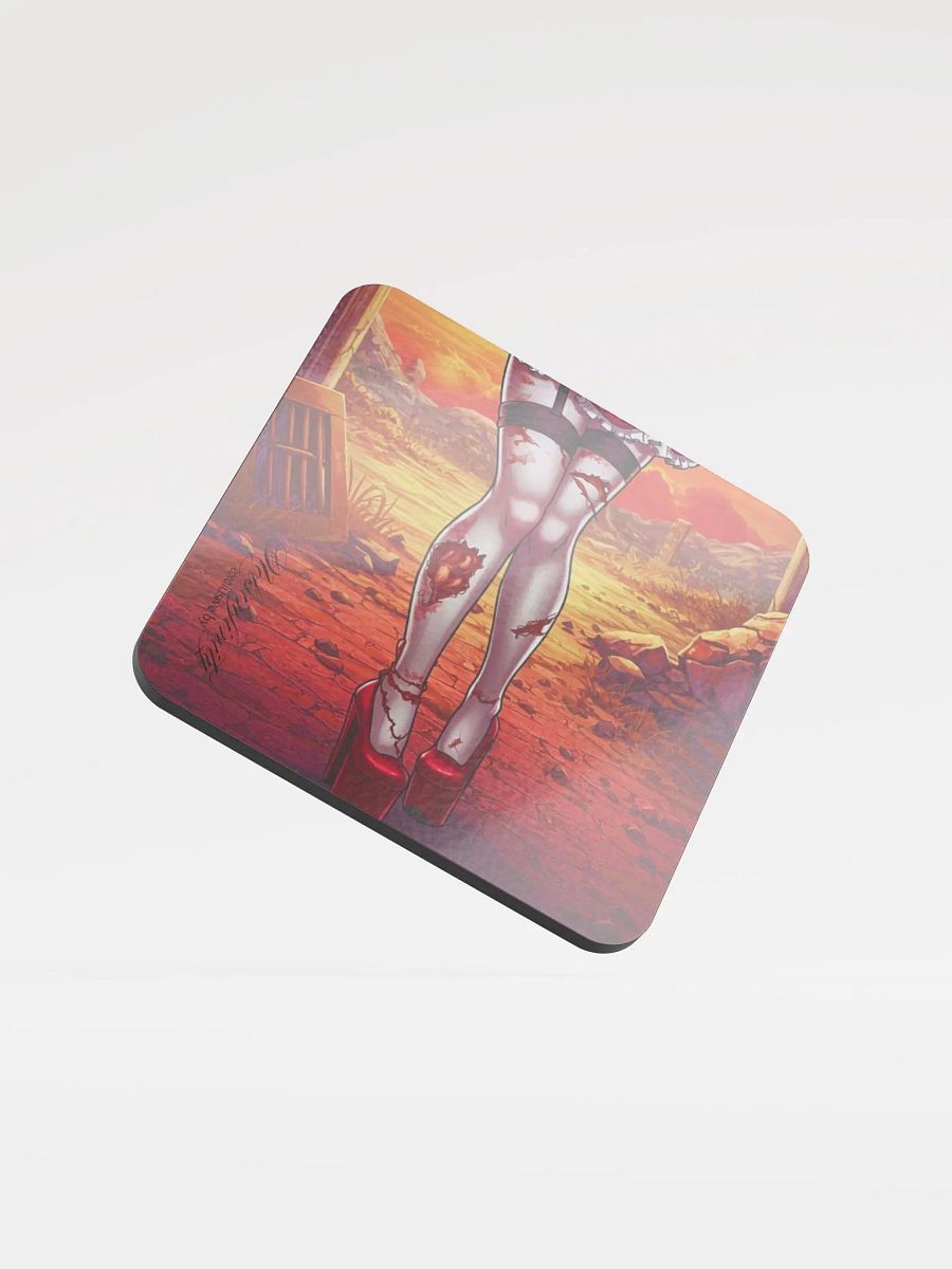 V3 Zombie Pinup Glossed Cork Coaster (Bottom) product image (1)