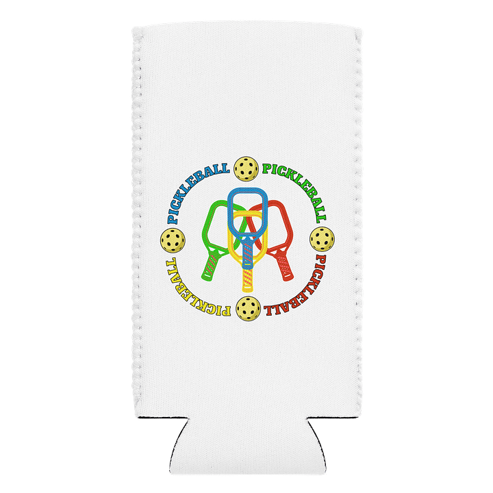 Pickleball Four Circle Colors Paradise Can Cooler product image (1)