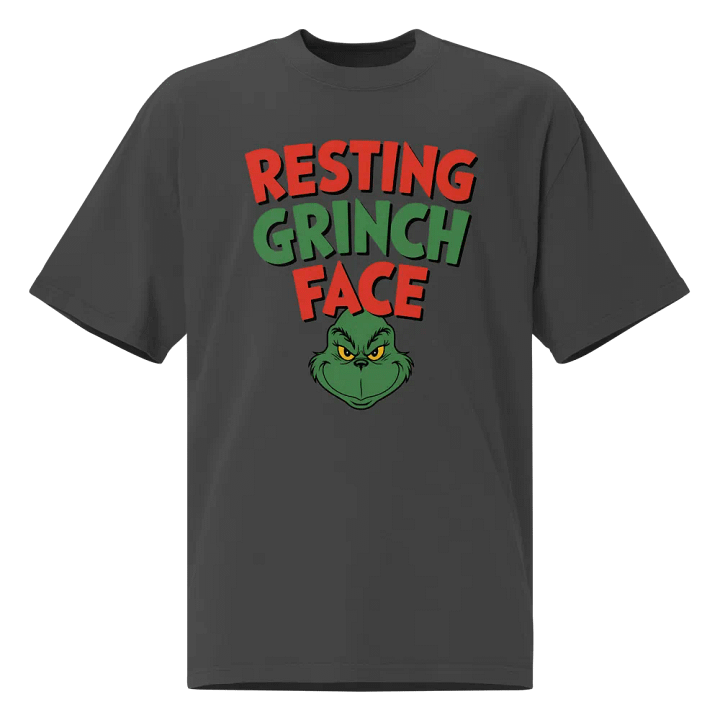 Resting Grinch Face Oversized Tee product image (1)