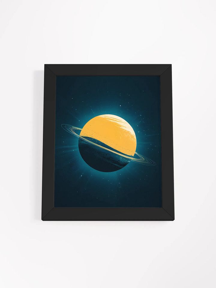 Ringed Planet Framed Print | Abstract Space Wall Art product image (1)