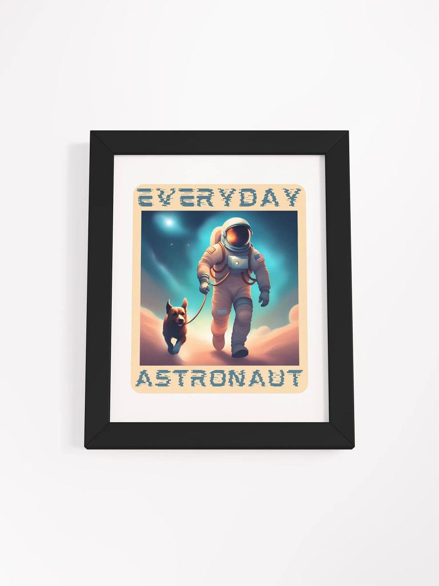 Everyday Astronaut Walking the Dog Framed Poster product image (15)