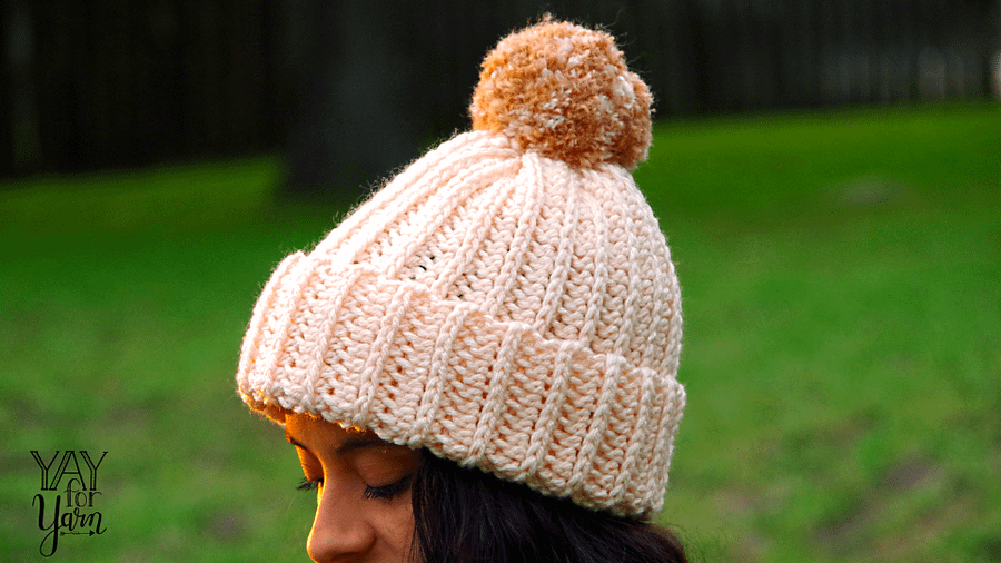 Knit-Look Crochet Hat - Easy PDF Crochet Pattern & Video Tutorial product image (1)