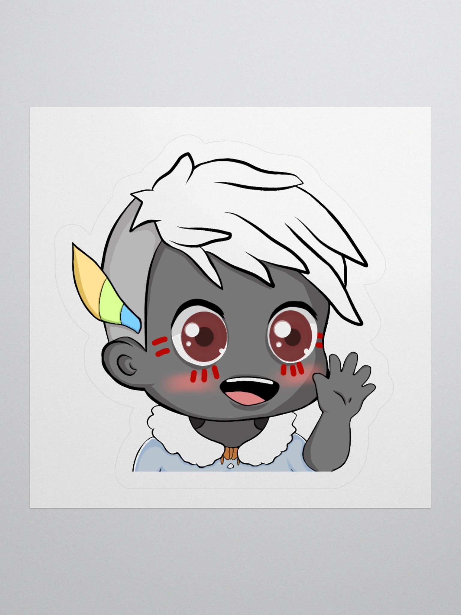 Vishy Smiling Alien Kiss Cut Stickers product image (2)