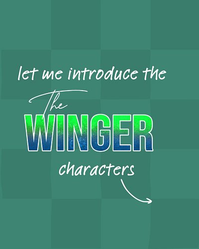 Are you ready to meet the stars of The Winger? 💚 

The cocky winger is getting a story, with the hot, older marketing manager...