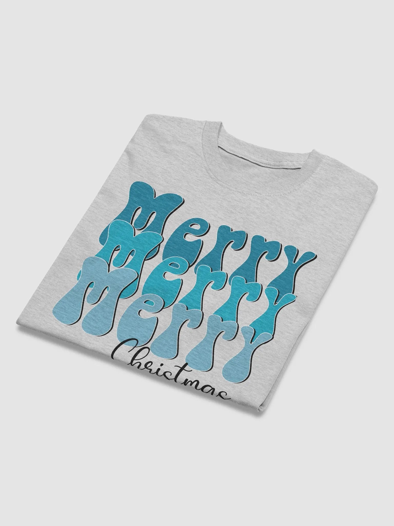 MERRY CHRISTMAS BLUE T-SHIRT product image (4)