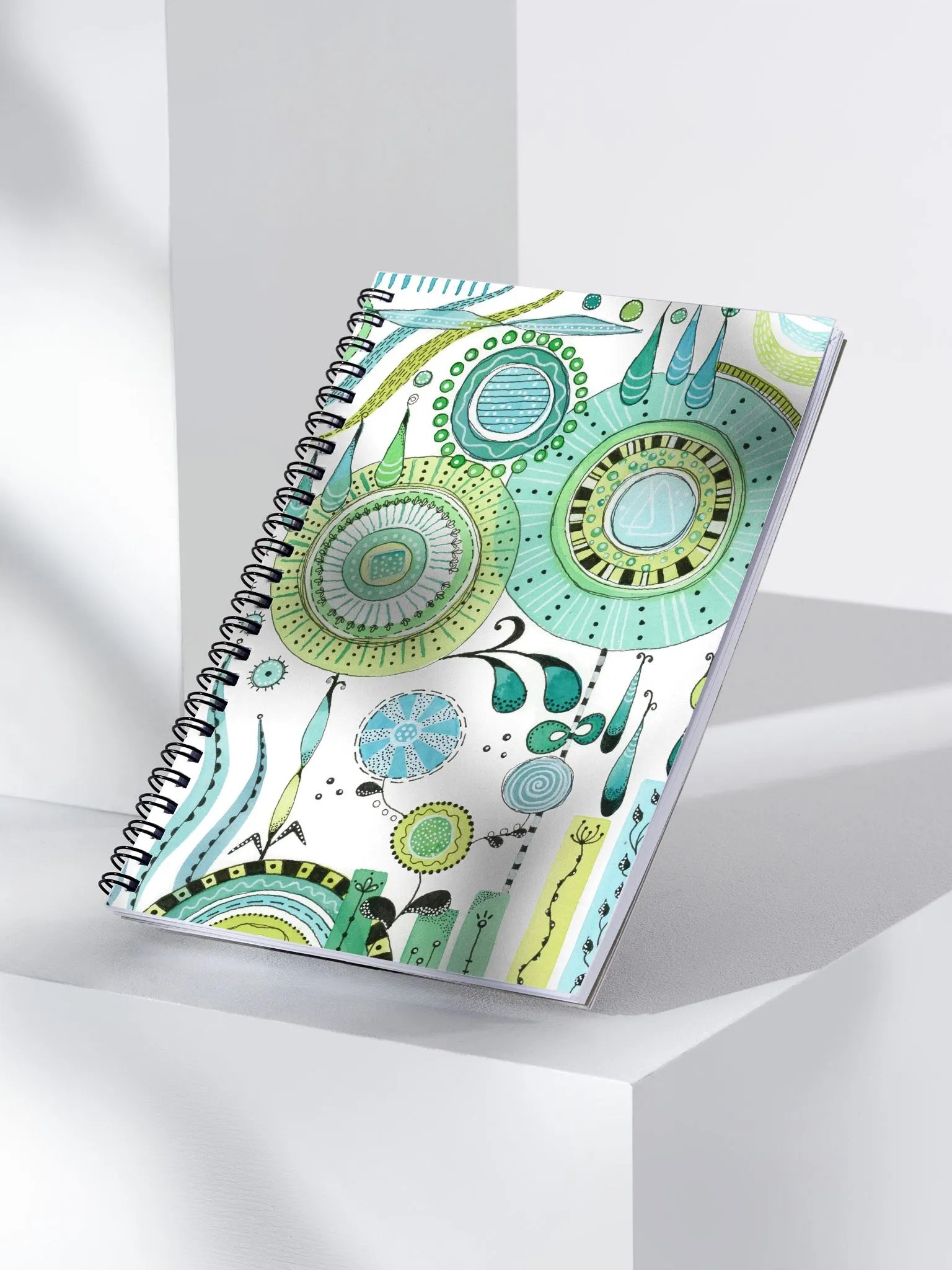 Whimsical Flower Spiral Notebook product image (3)