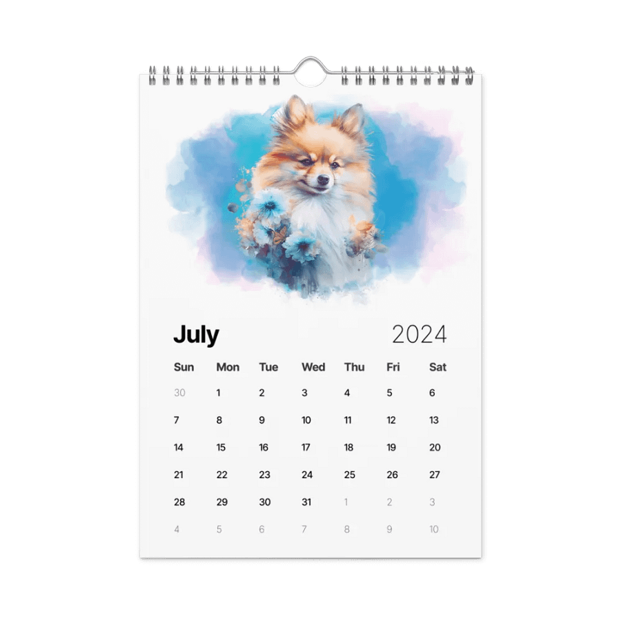 Watercolor Dogs 2024 Wall Calendar, 12 Month product image (10)