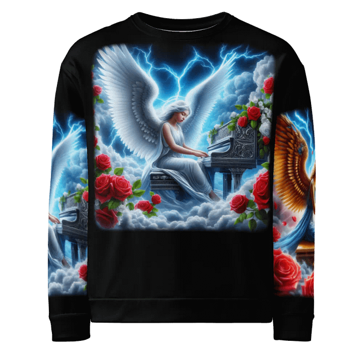 Angels making Music with a Piano - All-Over Unisex Sweatshirt #26 product image (1)
