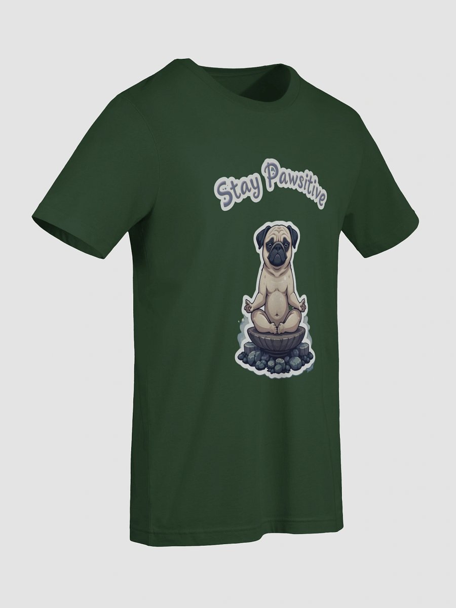 Pawsitive Meditation Pug T-Shirt product image (94)
