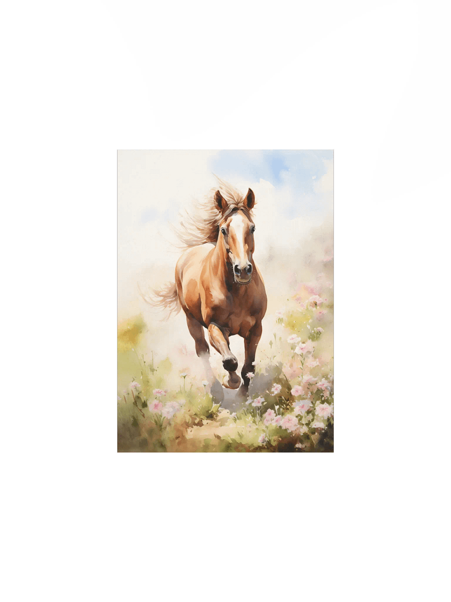 Watercolor Horse Galloping in the Fields product image (2)