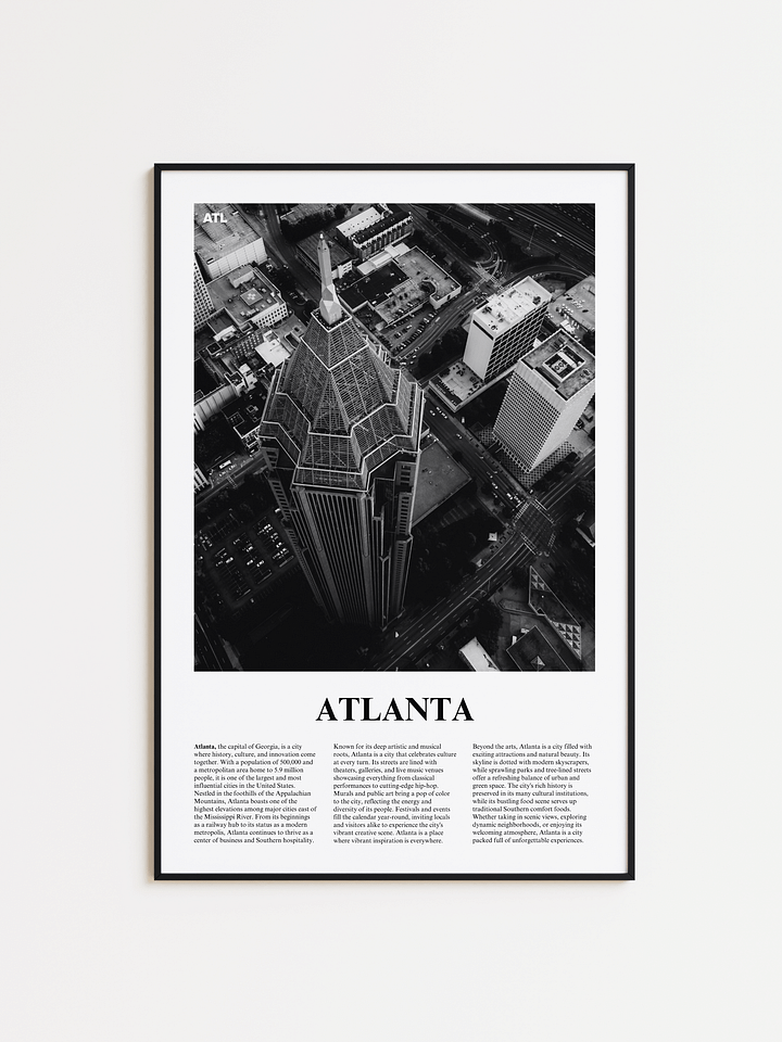 Atlanta 04 Newspaper Poster | Framed product image (1)