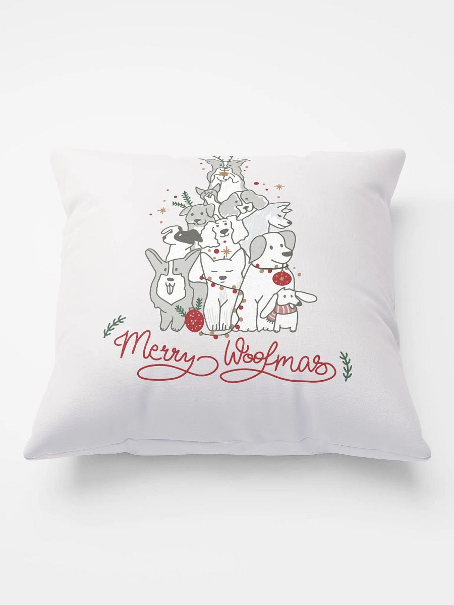 Merry Woofmas Print Pillow product image (2)