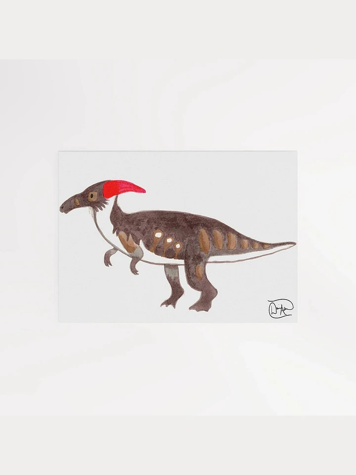 Parasaurolophus Watercolour Print product image (1)