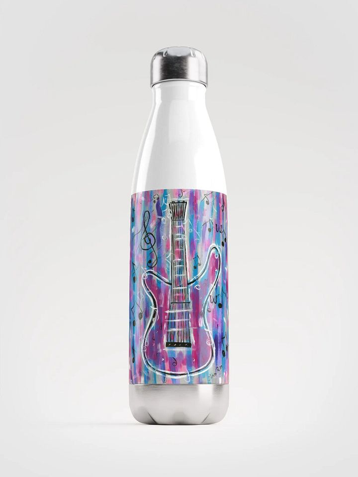 My guitar (art by Dina R.) - acrylic painting picture - Stainless Steel Water Bottle product image (1)