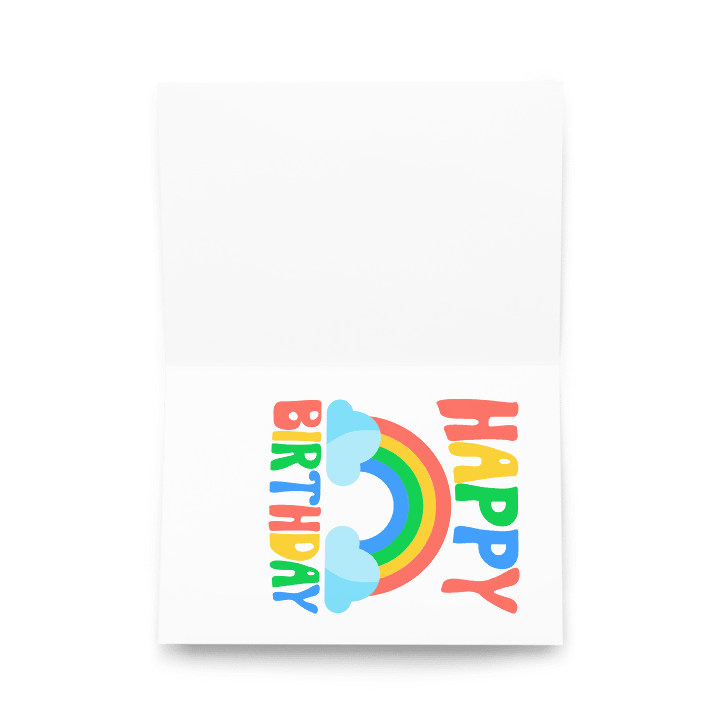 Happy Birthday (Rainbow) Birthday Card 5" x 7" product image (3)