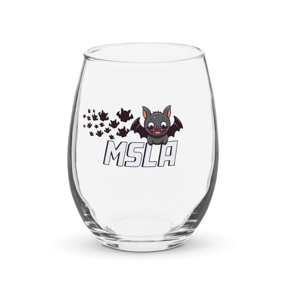 MSLA Halloween Bat - Stemless Wine Glass product image (1)