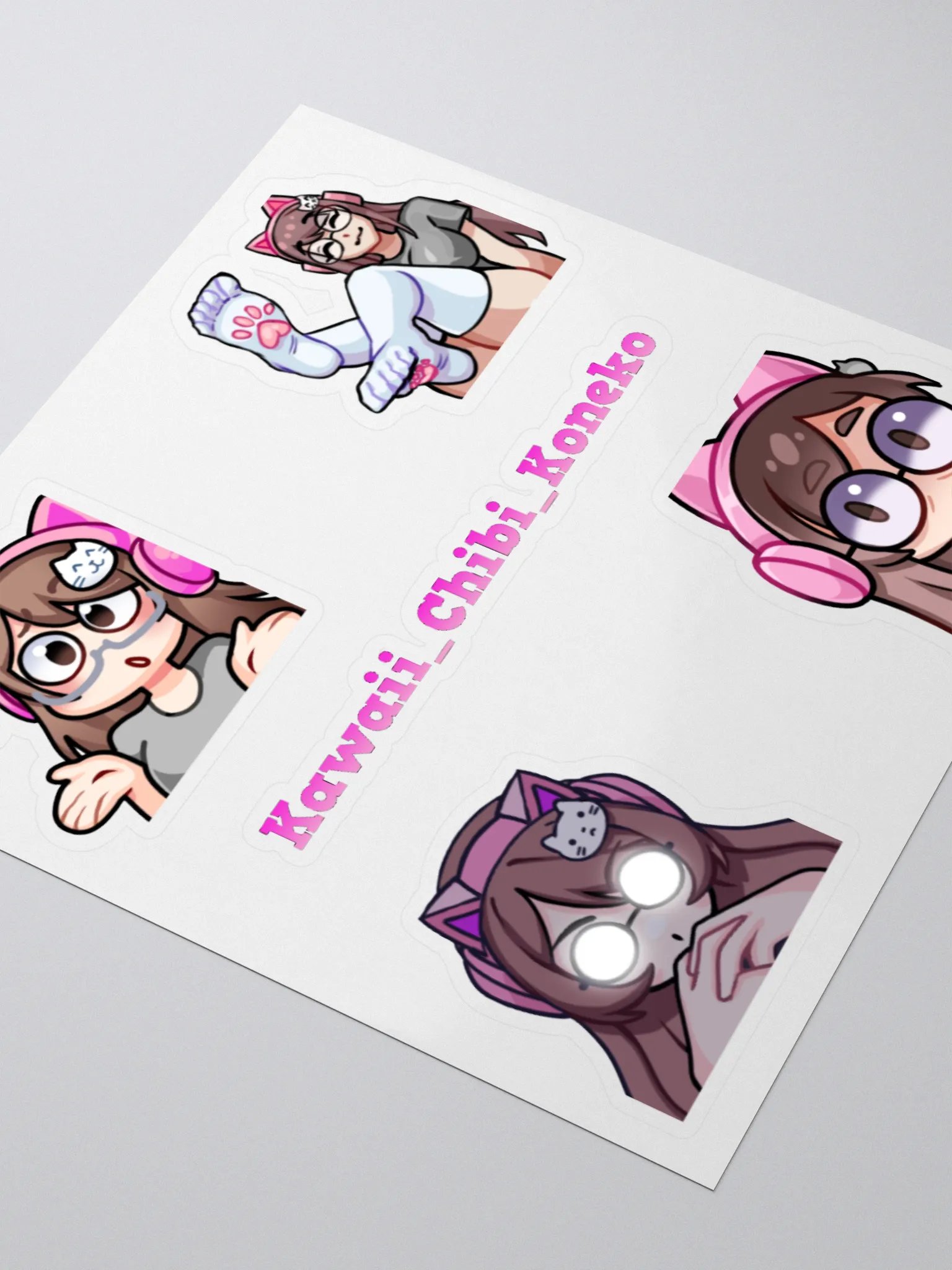 Koneko Kiss cut sticker sheet Whimzee art sheet 2 product image (7)