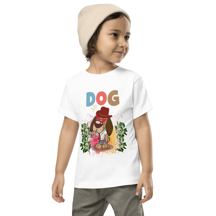 Mr. Dog Cute & Colorful Funny Toddler T-Shirt – Trendy Bella + Canvas Kids Gift product image (1)