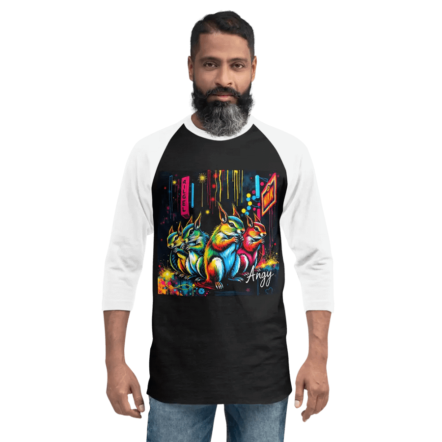 Ultra-Soft ¾ Sleeve Raglan Tee product image (2)